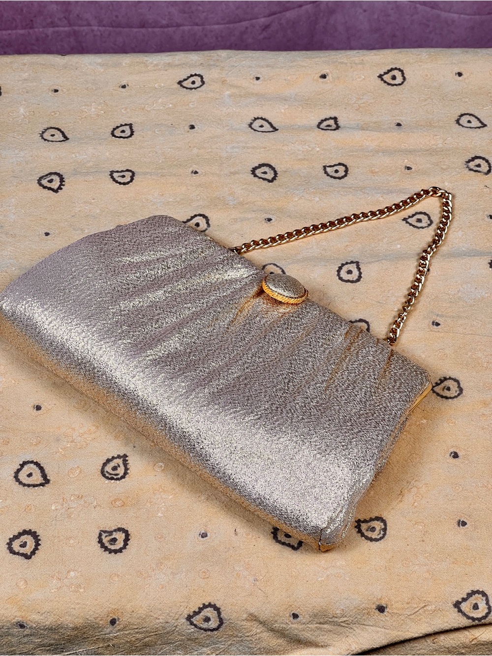 Vintage Harry Levine Gold Glittery Handbag/Clutch